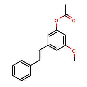Chemical structure of (E)-3-Acetoxy-5-methoxystilbene , CAS 71144-78-0, AChemBlock AD275230