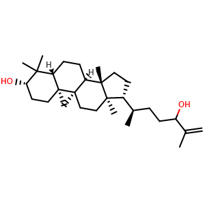 Chemical structure of Cycloart-25-ene-3beta,24-diol , CAS 10388-48-4, AChemBlock AD275231
