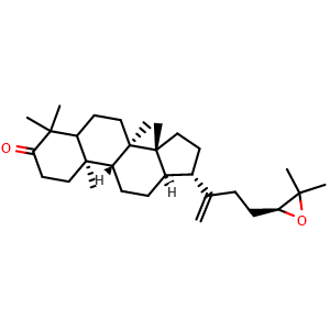 Chemical structure of (24S)-24,25-Epoxydammar-20-en-3-one , CAS 63543-52-2, AChemBlock AD275233