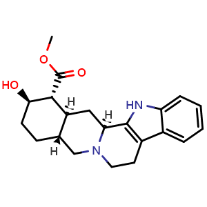 Chemical structure of beta-Yohimbine , CAS 549-84-8, AChemBlock AD275238