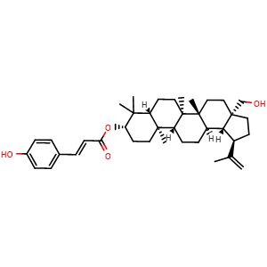Chemical structure of 3-(E)-p-Coumaroylbetulin , CAS 144424-80-6, AChemBlock AD275249