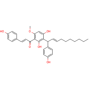 Chemical structure of Galanganone A , CAS 1922129-42-7, AChemBlock AD275277