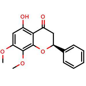 Chemical structure of (2S)-5-Hydroxy-7,8-dimethoxyflavanone , CAS 113981-49-0, AChemBlock AD275284
