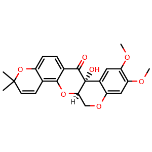 Chemical structure of Tephrosin , CAS 76-80-2, AChemBlock AD275309