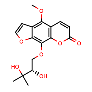 Chemical structure of (-)-Byakangelicin , CAS 23517-02-4, AChemBlock AD275351