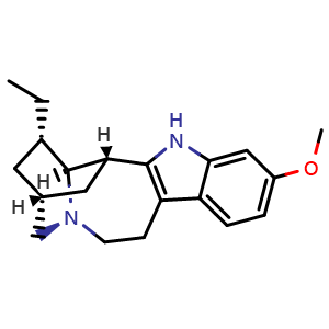 Chemical structure of Tabernanthine , CAS 83-94-3, AChemBlock AD275389