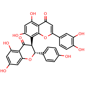Chemical structure of (+)-Morelloflavone , CAS 16851-21-1, AChemBlock AD275464