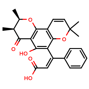 Chemical structure of Isocalophyllic acid , CAS 157810-76-9, AChemBlock AD275471
