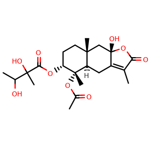 rel-(-)-(4aR,5S,6R,8aR,9aS)-5-(Acetyloxy)-2,4,4a,5,6,7,8,8a,9,9a-decahydro-9a-hydroxy-3,5,8a-trimethyl-2-oxonaphtho[2,3-b]furan-6-yl 2,3-dihydroxy-2-methylbutanoate