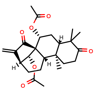 Chemical structure of Liangshanin A diacetate , CAS 79498-37-6, AChemBlock AD275493