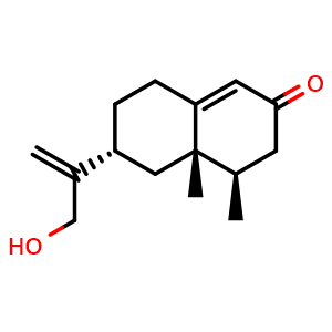 Chemical structure of 12-Hydroxynootkatone , CAS 141695-86-5, AChemBlock AD275538