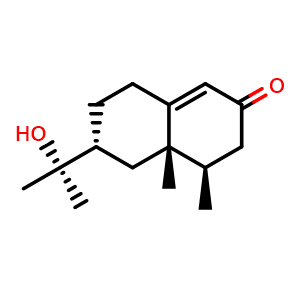 Chemical structure of 11-Hydroxyvalenc-1(10)-en-2-one , CAS 20489-50-3, AChemBlock AD275549