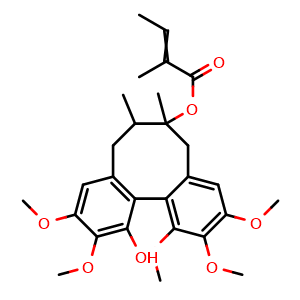 12-Hydroxy-1,2,3,10,11-pentamethoxy-6,7-dimethyl-5,6,7,8-tetrahydrodibenzo[a,c][8]annulen-6-yl 2-methylbut-2-enoate