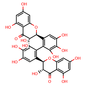 (2S,3S)-2-((R)-2',3',4,4',5,6-Hexahydroxy-6'-((2R,3R)-3,5,7-trihydroxy-4-oxochroman-2-yl)-[1,1'-biphenyl]-2-yl)-3,5,7-trihydroxychroman-4-one
