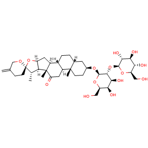 Chemical structure of Elephanoside H-25(27)-ene , CAS 1592406-40-0, AChemBlock AD275638