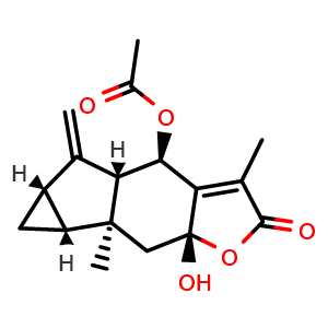 Chemical structure of Strychnistenolide A acetate , CAS 325969-56-0, AChemBlock AD275642