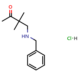 Chemical structure of 4-(Benzylamino)-3,3-dimethyl-2-butanon hydrochloride , CAS 84689-65-6, AChemBlock AD275676