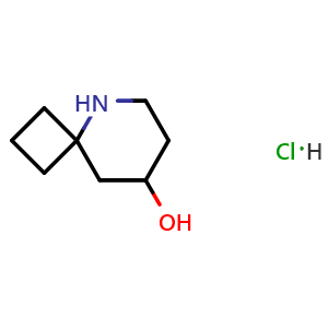 Chemical structure of 5-Aza-spiro[3.5]nonan-8-ol hydrochloride , CAS 1955554-84-3, AChemBlock AD275681