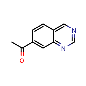 Chemical structure of 1-(Quinazolin-7-yl)ethanone , CAS 2635940-57-5, AChemBlock AD275686