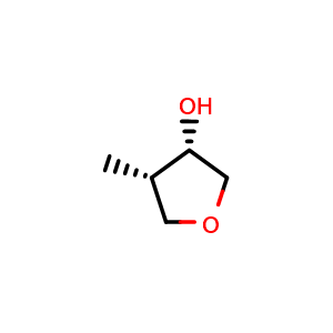 Chemical structure of (3S,4S)-4-Methyltetrahydrofuran-3-ol , CAS 1932610-18-8, AChemBlock AD275698