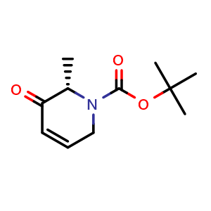Chemical structure of (S)-tert-Butyl 2-methyl-3-oxo-3,6-dihydropyridine-1(2H)-carboxylate , CAS 1932829-69-0, AChemBlock AD275700