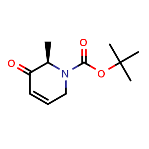Chemical structure of (R)-tert-Butyl 2-methyl-3-oxo-3,6-dihydropyridine-1(2H)-carboxylate , AChemBlock AD275705