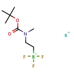 Chemical structure of Potassium (2-((tert-butoxycarbonyl)(methyl)amino)ethyl)trifluoroborate , CAS 2044523-70-6, AChemBlock AD275742