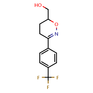 Chemical structure of {3-[4-(Trifluoromethyl)phenyl]-4H,5H,6H-1,2-oxazin-6-yl}methanol , AChemBlock AD275764