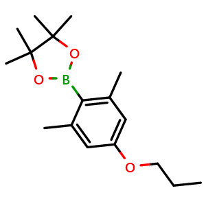 Chemical structure of 2-(2,6-Dimethyl-4-propoxyphenyl)-4,4,5,5-tetramethyl-1,3,2-dioxaborolane , AChemBlock AD275813