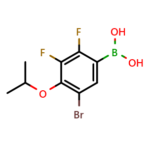 Chemical structure of (5-Bromo-2,3-difluoro-4-isopropoxyphenyl)boronic acid , AChemBlock AD275822