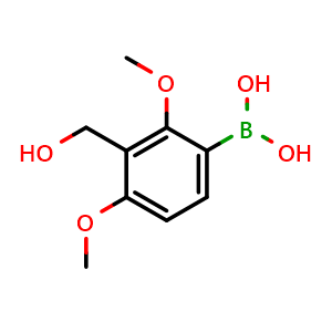 Chemical structure of (3-(Hydroxymethyl)-2,4-dimethoxyphenyl)boronic acid , AChemBlock AD275832