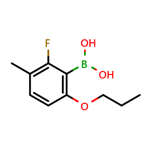 Chemical structure of (2-Fluoro-3-methyl-6-propoxyphenyl)boronic acid , AChemBlock AD275862