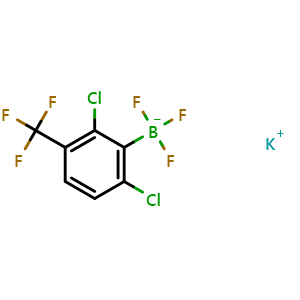 Chemical structure of Potassium (2,6-dichloro-3-(trifluoromethyl)phenyl)trifluoroborate , AChemBlock AD275868