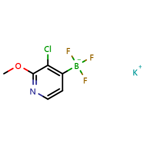 Chemical structure of Potassium (3-chloro-2-methoxypyridin-4-yl)trifluoroborate , AChemBlock AD275875