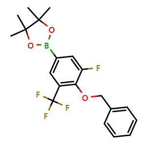 2-(4-(Benzyloxy)-3-fluoro-5-(trifluoromethyl)phenyl)-4,4,5,5-tetramethyl-1,3,2-dioxaborolane