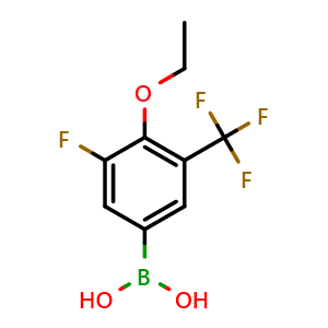 Chemical structure of 4-Ethoxy-3-fluoro-5-(trifluoromethyl)phenylboronic acid , AChemBlock AD275889