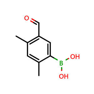 Chemical structure of 5-Formyl-2,4-dimethylphenylboronic acid , AChemBlock AD275903
