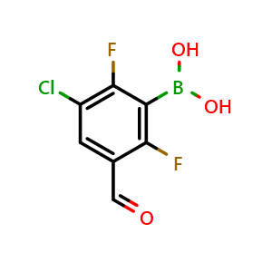 (3-Chloro-2,6-difluoro-5-formylphenyl)boronic acid