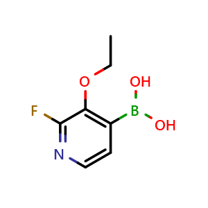 Chemical structure of (3-Ethoxy-2-fluoropyridin-4-yl)boronic acid , AChemBlock AD275922