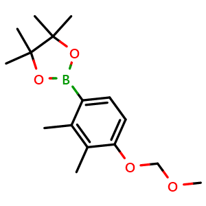 Chemical structure of 2-(4-(Methoxymethoxy)-2,3-dimethylphenyl)-4,4,5,5-tetramethyl-1,3,2-dioxaborolane , AChemBlock AD275932