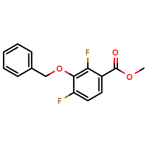 Chemical structure of Methyl 3-(benzyloxy)-2,4-difluorobenzoate , CAS 2635937-53-8, AChemBlock AD275936