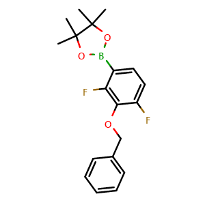 Chemical structure of 2-(3-(Benzyloxy)-2,4-difluorophenyl)-4,4,5,5-tetramethyl-1,3,2-dioxaborolane , AChemBlock AD275939