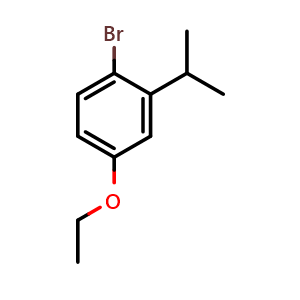 Chemical structure of 1-Bromo-4-ethoxy-2-isopropylbenzene , CAS 2635937-91-4, AChemBlock AD275979