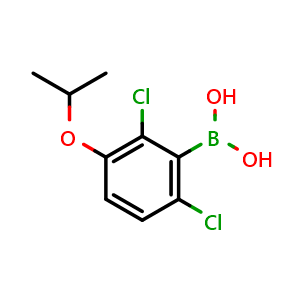 Chemical structure of (2,6-Dichloro-3-isopropoxyphenyl)boronic acid , AChemBlock AD275992