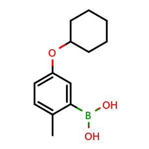 Chemical structure of (5-(Cyclohexyloxy)-2-methylphenyl)boronic acid , AChemBlock AD276000