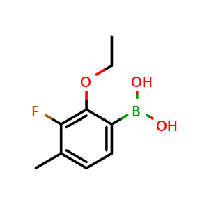 Chemical structure of (2-Ethoxy-3-fluoro-4-methylphenyl)boronic acid , AChemBlock AD276015