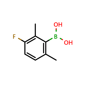 Chemical structure of (3-Fluoro-2,6-dimethylphenyl)boronic acid , CAS 2950233-32-4, AChemBlock AD276030