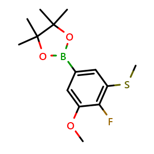 2-(4-Fluoro-3-methoxy-5-(methylthio)phenyl)-4,4,5,5-tetramethyl-1,3,2-dioxaborolane
