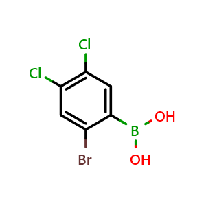 Chemical structure of (2-Bromo-4,5-dichlorophenyl)boronic acid , AChemBlock AD276038