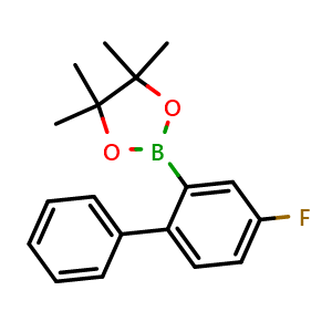 Chemical structure of 2-(4-Fluoro-[1,1'-biphenyl]-2-yl)-4,4,5,5-tetramethyl-1,3,2-dioxaborolane , AChemBlock AD276046